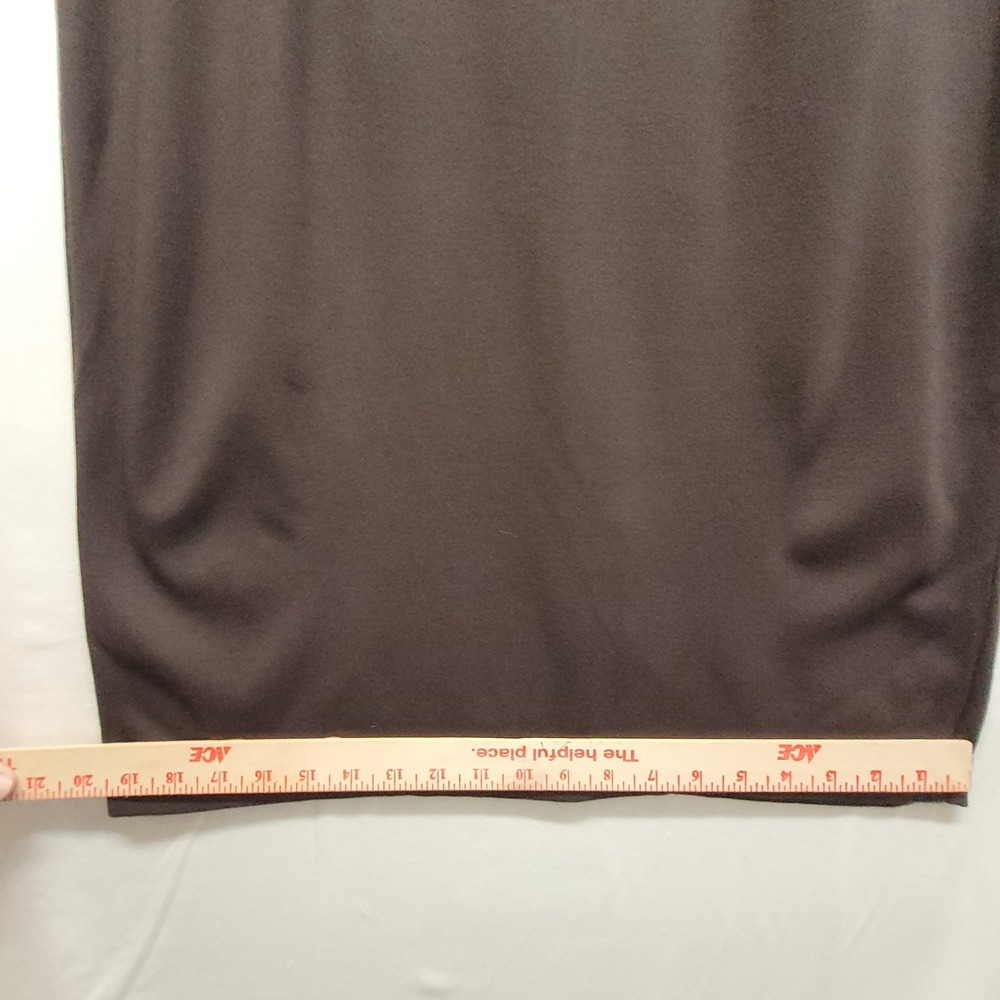Eileen Fisher Petite Brown Italian Fabric Ponte Knit Pencil Skirt PL Espresso - Picture 11 of 11